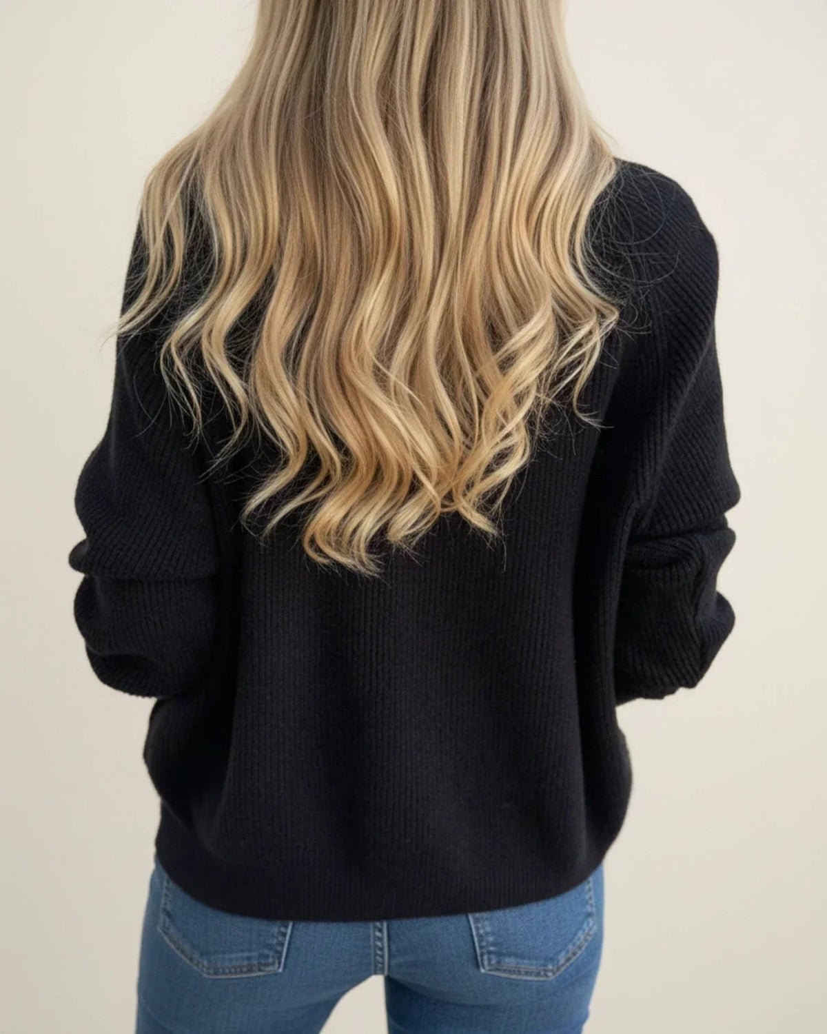 Women's ribbed half-zip sweater - Soft and comfortable