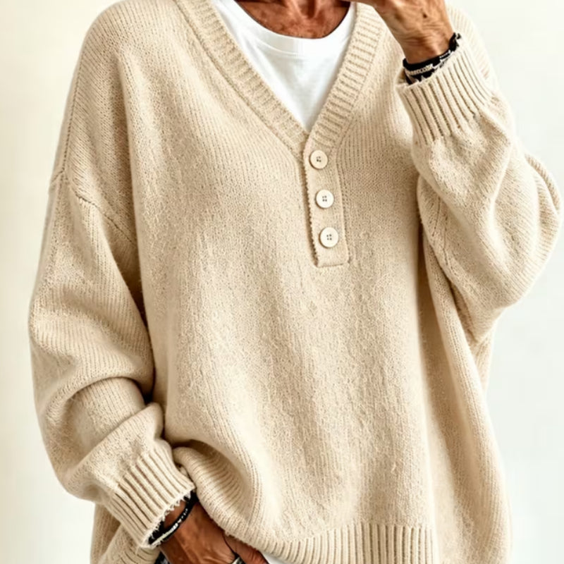 Women’s Solid-Colored Casual Sweater – Soft, Comfortable Everyday Style