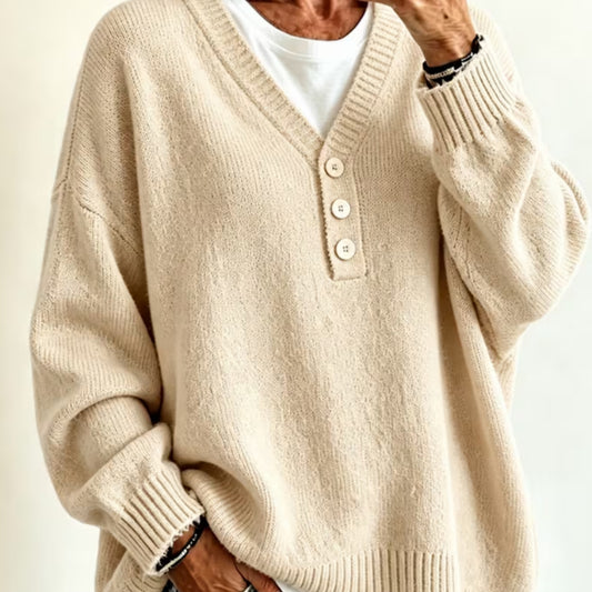 Women’s Solid-Colored Casual Sweater – Soft, Comfortable Everyday Style