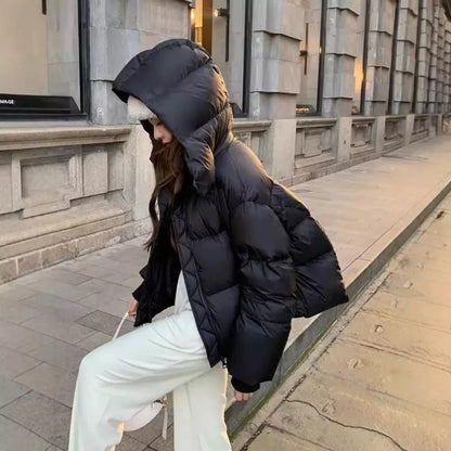 Women's quilted puffer jacket - Warm and elegant