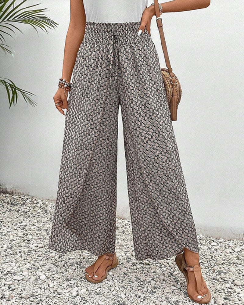 Pantalon à imprimé géométrique pour femme