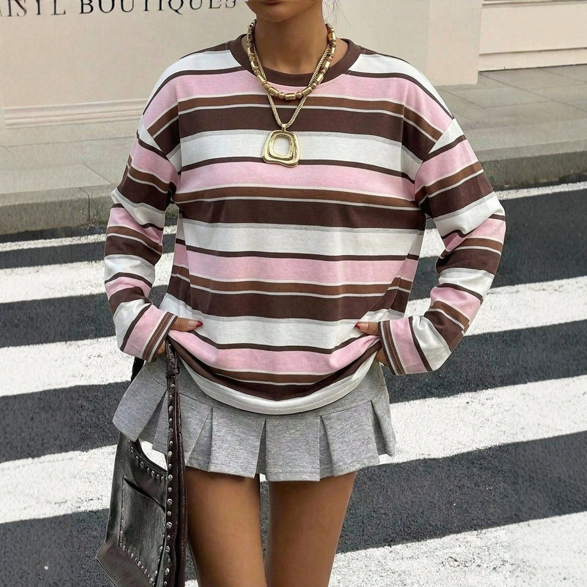 T-shirt da donna a pois e righe - Semplice e versatile