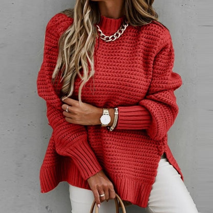 Women's knit sweater - Relaxed and comfortable long sleeves