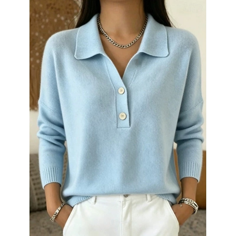 Pull femme boutonne a col raffine - Chic et confortable