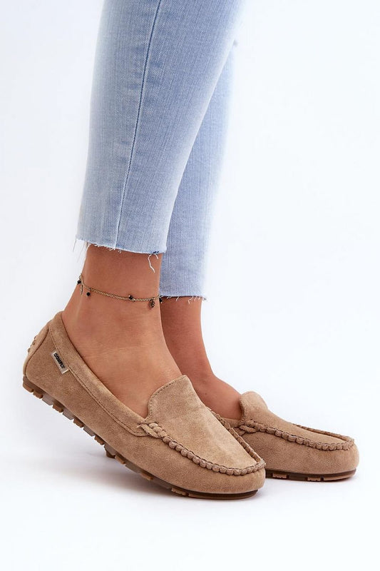 Mocassins de luxe en suédine écologique avec semelle intérieure amovible en mousse