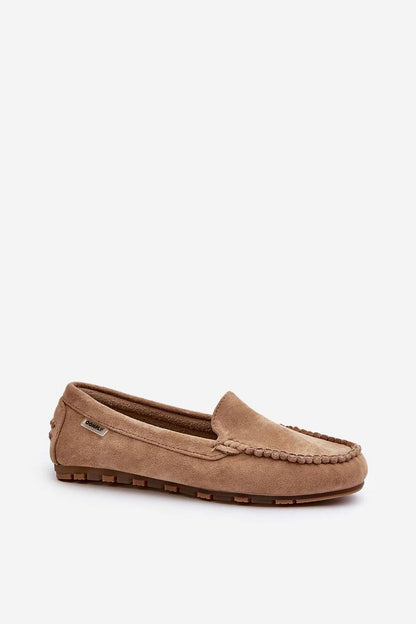 Mocassins de luxe en suédine écologique avec semelle intérieure amovible en mousse
