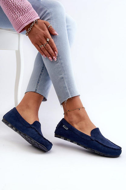 Mocassins de luxe en suédine écologique avec semelle intérieure amovible en mousse