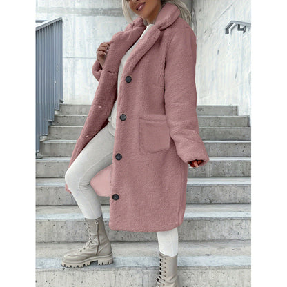 Women's fuzzy lapel jacket - Soft and warm