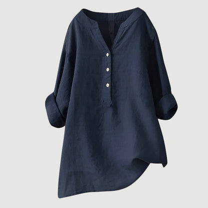 Chemise femme légère en coton – Chemise d'été ample et respirante au style décontracté