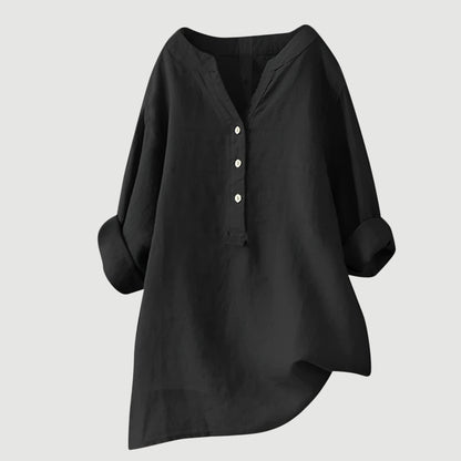 Chemise femme légère en coton – Chemise d'été ample et respirante au style décontracté