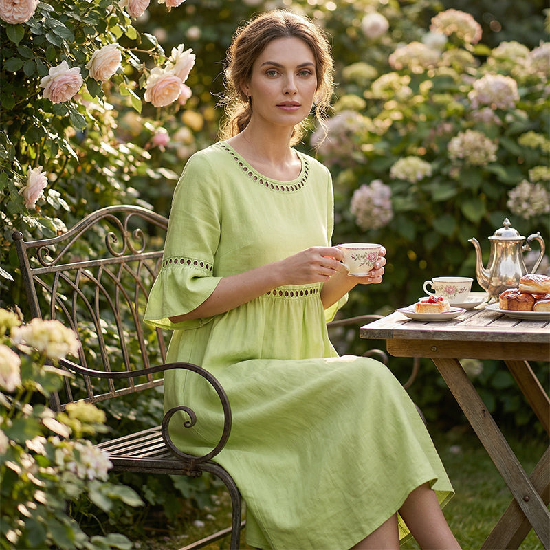 Robe midi femme ventre floute - Elegante et flatteuse