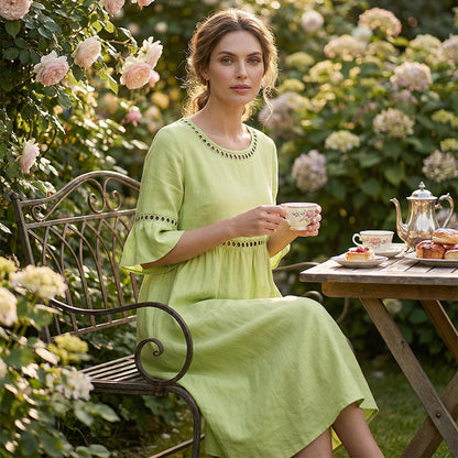 Robe midi femme ventre floute - Elegante et flatteuse