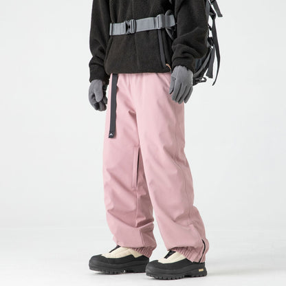 Pantalon de Ski Homme à Coque Rigide Doublé Polaire – Taille Mi-Haute Imperméable