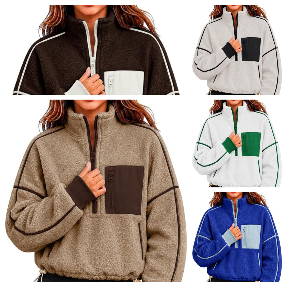 Sweat court femme a cordon - Decontracte et moderne
