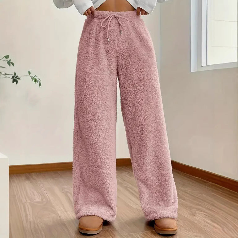 Women's solid fleece pants - Soft and casual