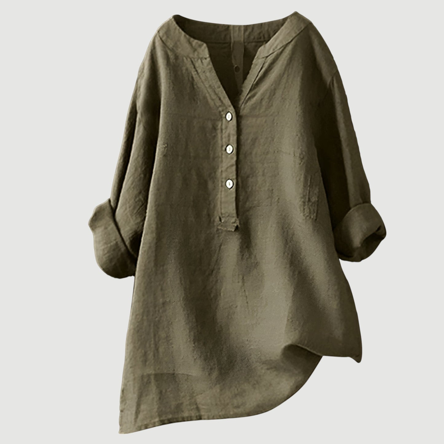 Chemise femme légère en coton – Chemise d'été ample et respirante au style décontracté