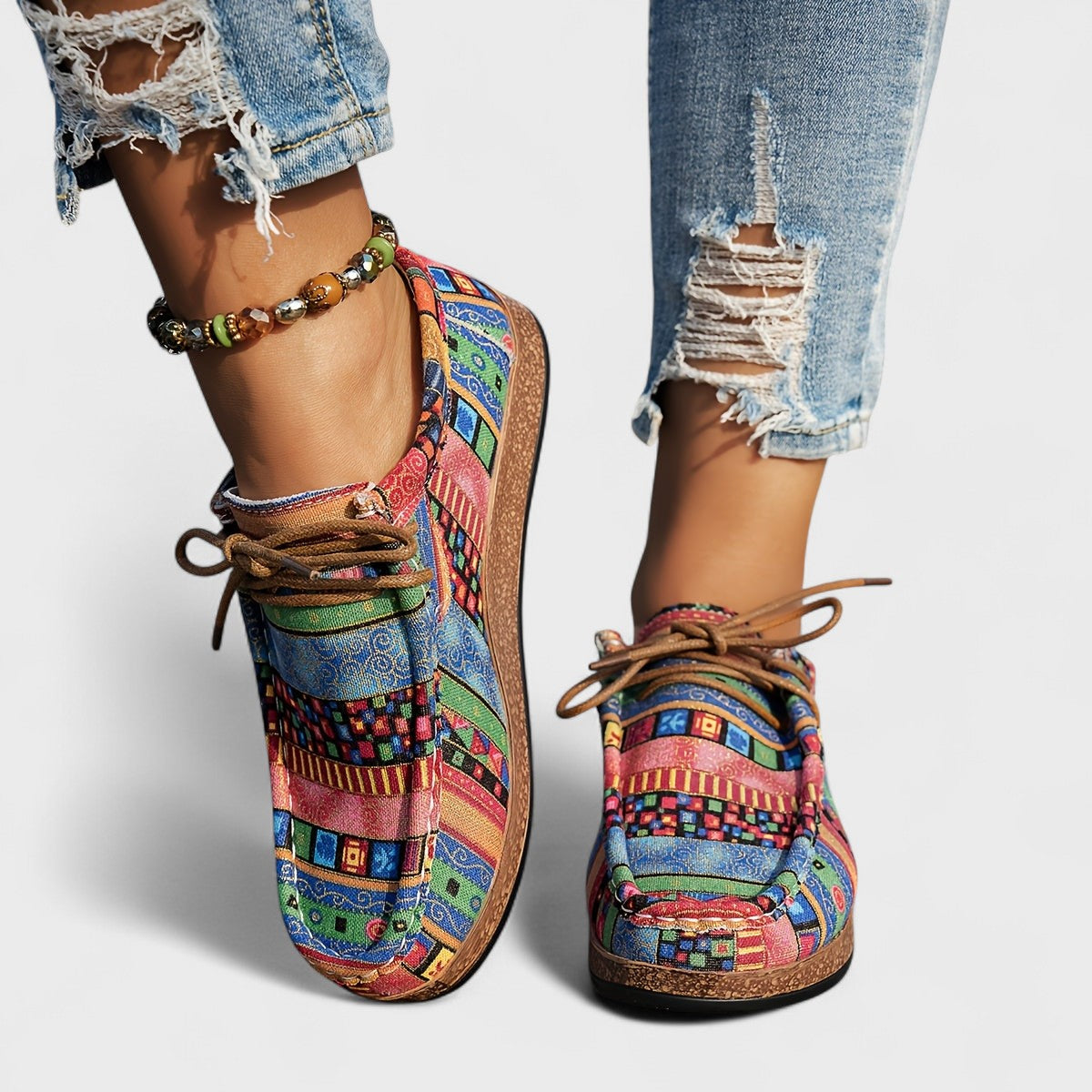 Baskets Colorées Légères pour Femme – Chaussures à Lacets Confortables