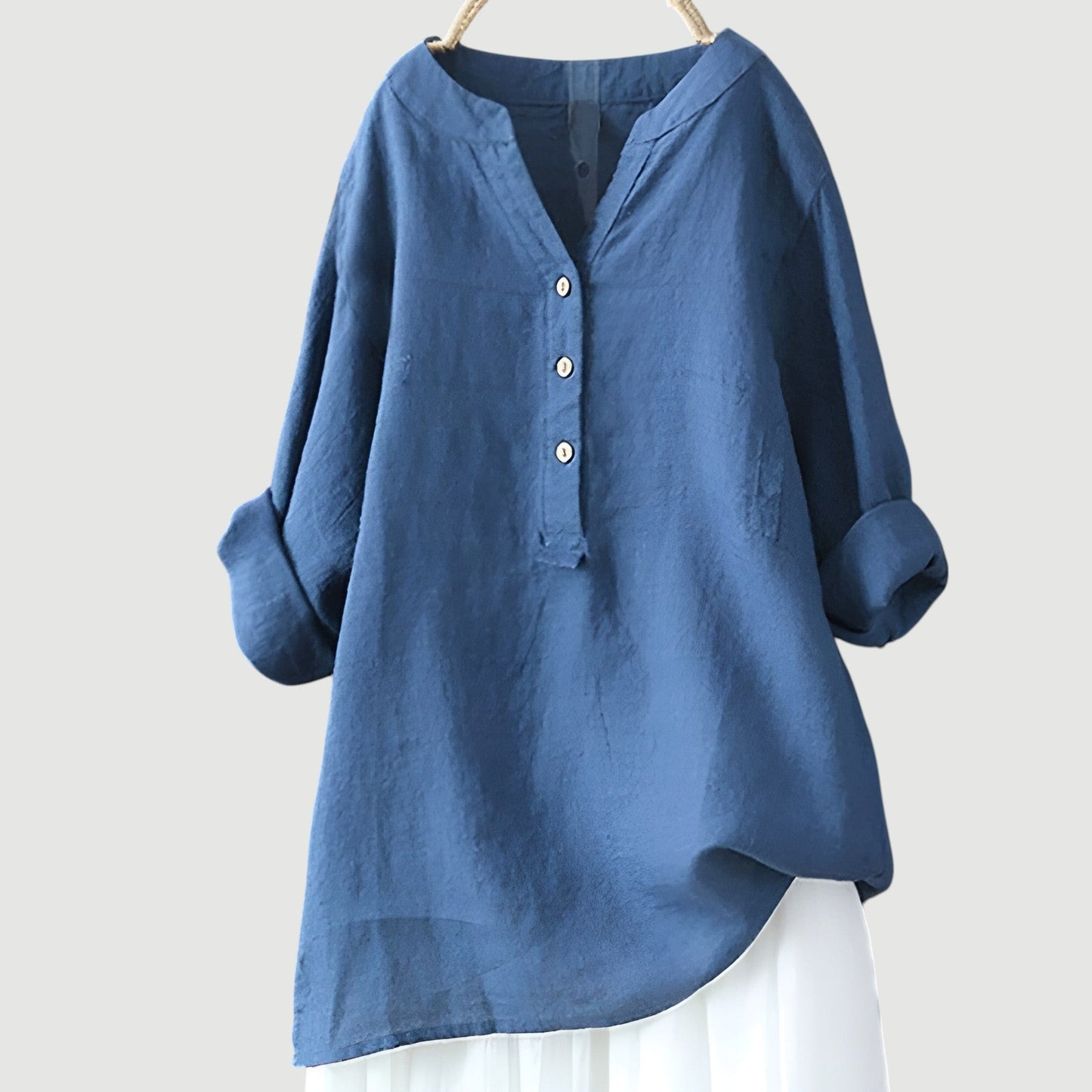 Chemise femme légère en coton – Chemise d'été ample et respirante au style décontracté