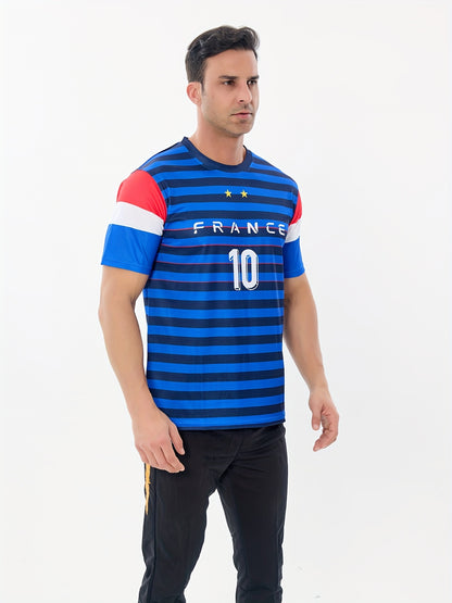 Men's France Football T-Shirt Short Sleeves - Supporter and Training