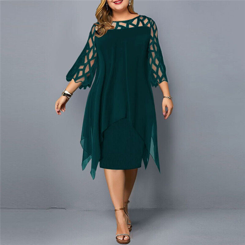 Robe midi élégante grande taille
