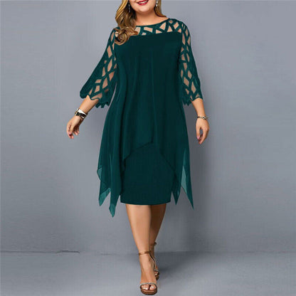 Robe midi élégante grande taille