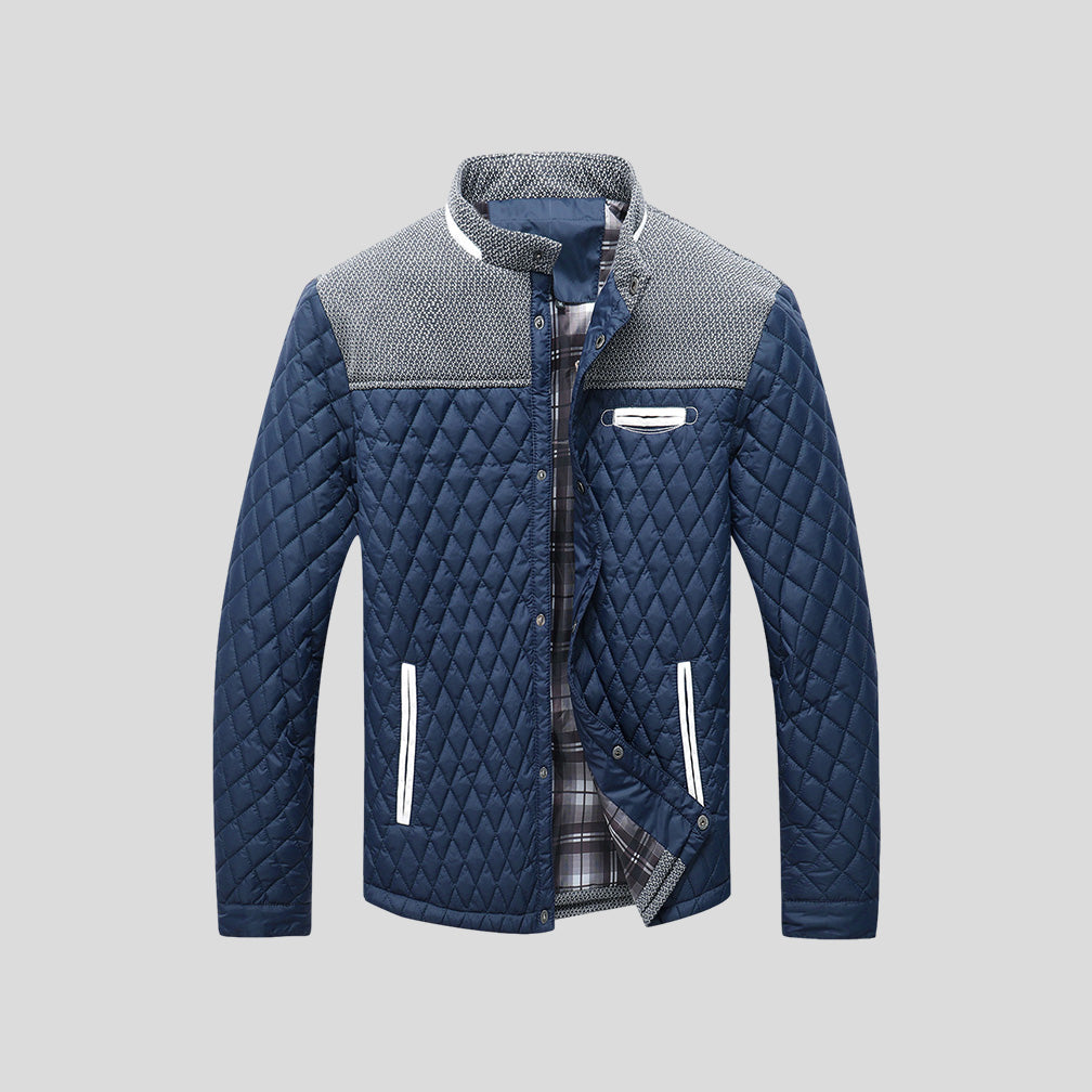Veste matelassée Diamond pour hommes – Coupe légère à col montant color-block