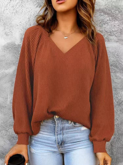 Women's loose-knit sweater - Casual and comfortable