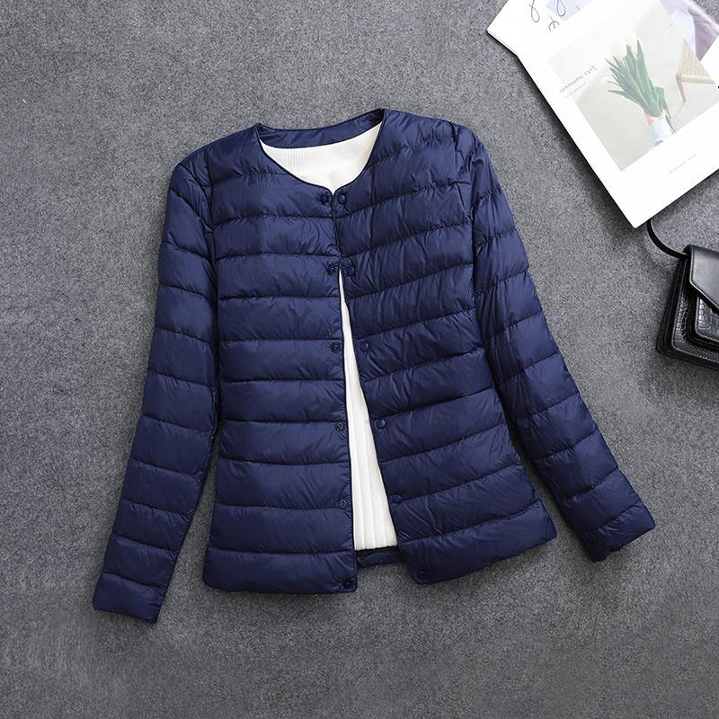Veste légère isolante pour femme – Vêtement intérieur court à col rond
