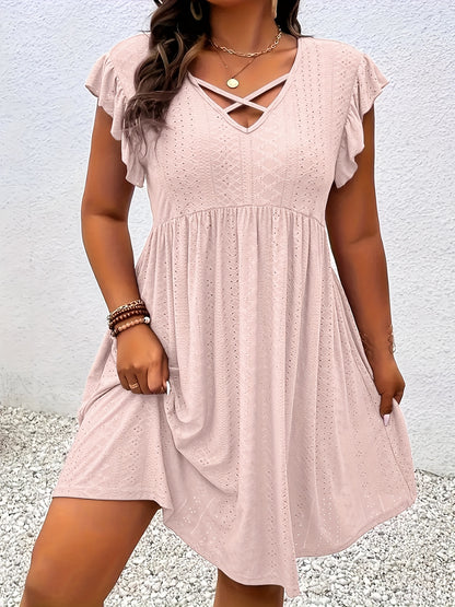 Mini robe décontractée à manches courtes – Parfaite pour les journées chaudes
