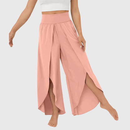 Pantalon d'ete femme jambe large - Fluide et decontracte