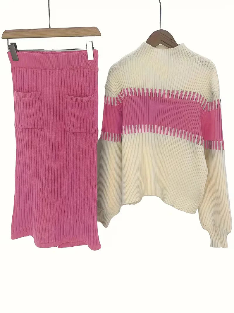 Ensemble deux pieces texture cotelee - Coordonne et confortable