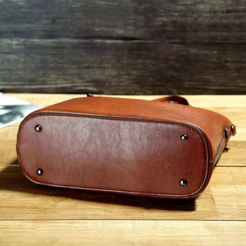 Sac à main femme tendance – Grand format en simili cuir avec anses solides