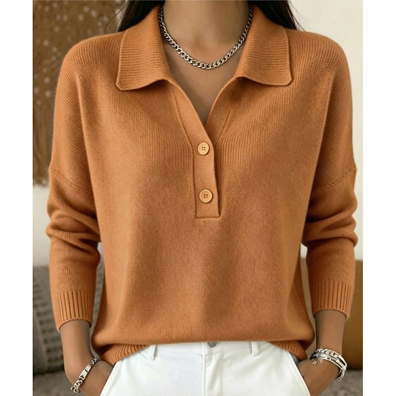 Pull femme boutonne a col raffine - Chic et confortable