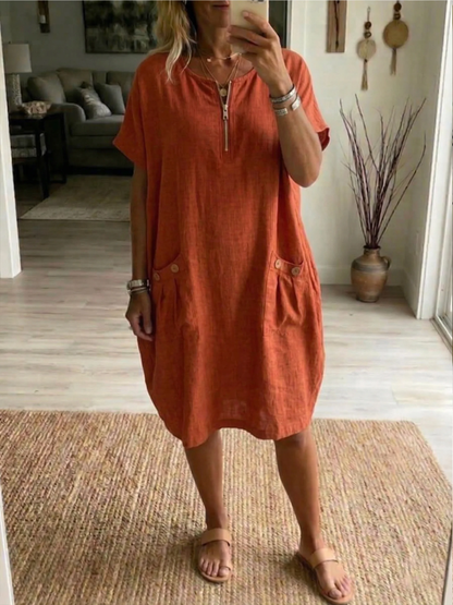 Robe zippée pour Femme – Coupe Décontractée et Moderne