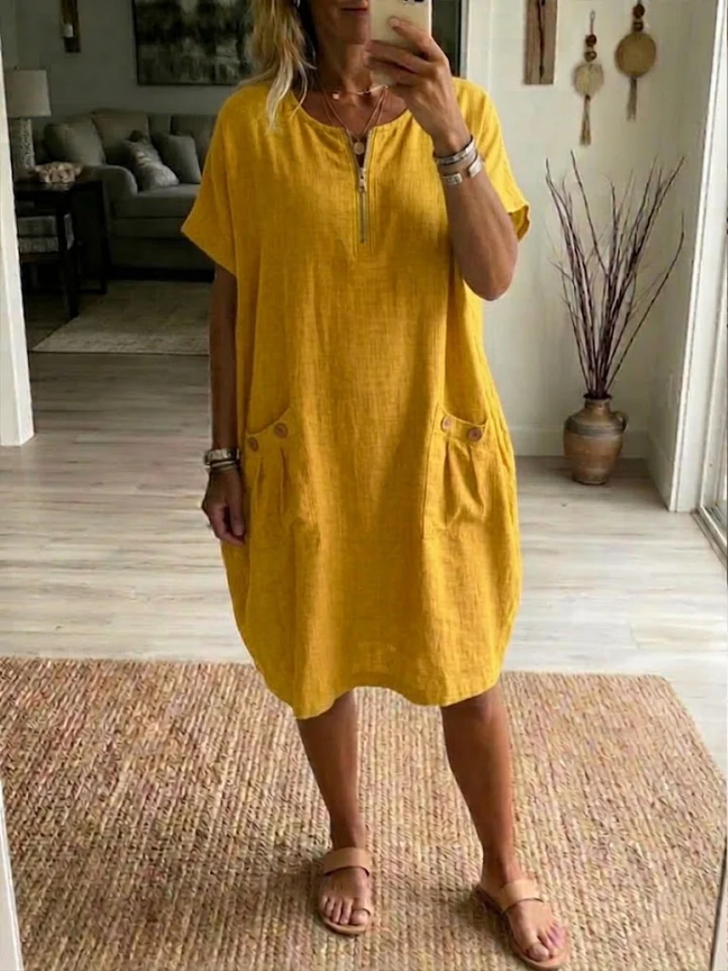 Robe zippée pour Femme – Coupe Décontractée et Moderne