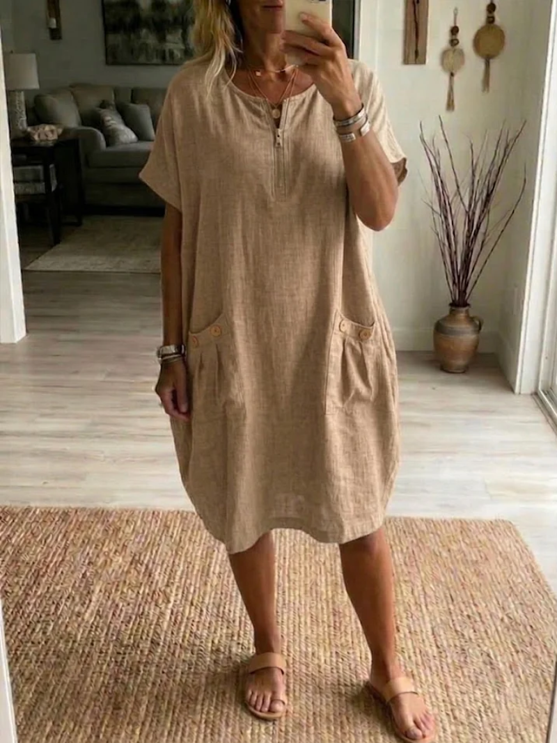 Robe zippée pour Femme – Coupe Décontractée et Moderne