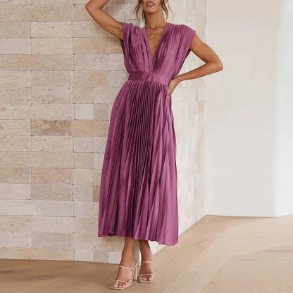 Robe de Soirée Longue Plissée élégante pour Femme