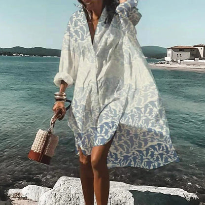 Robe Chemise Décontractée en Lin Femme – Coupe Droite Légère d’Été