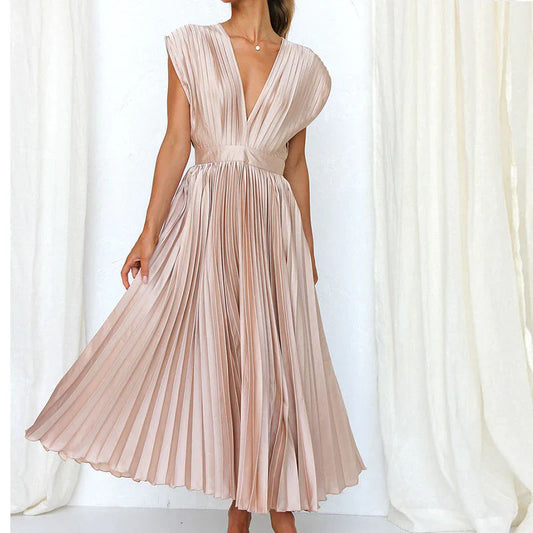 Robe de Soirée Longue Plissée élégante pour Femme
