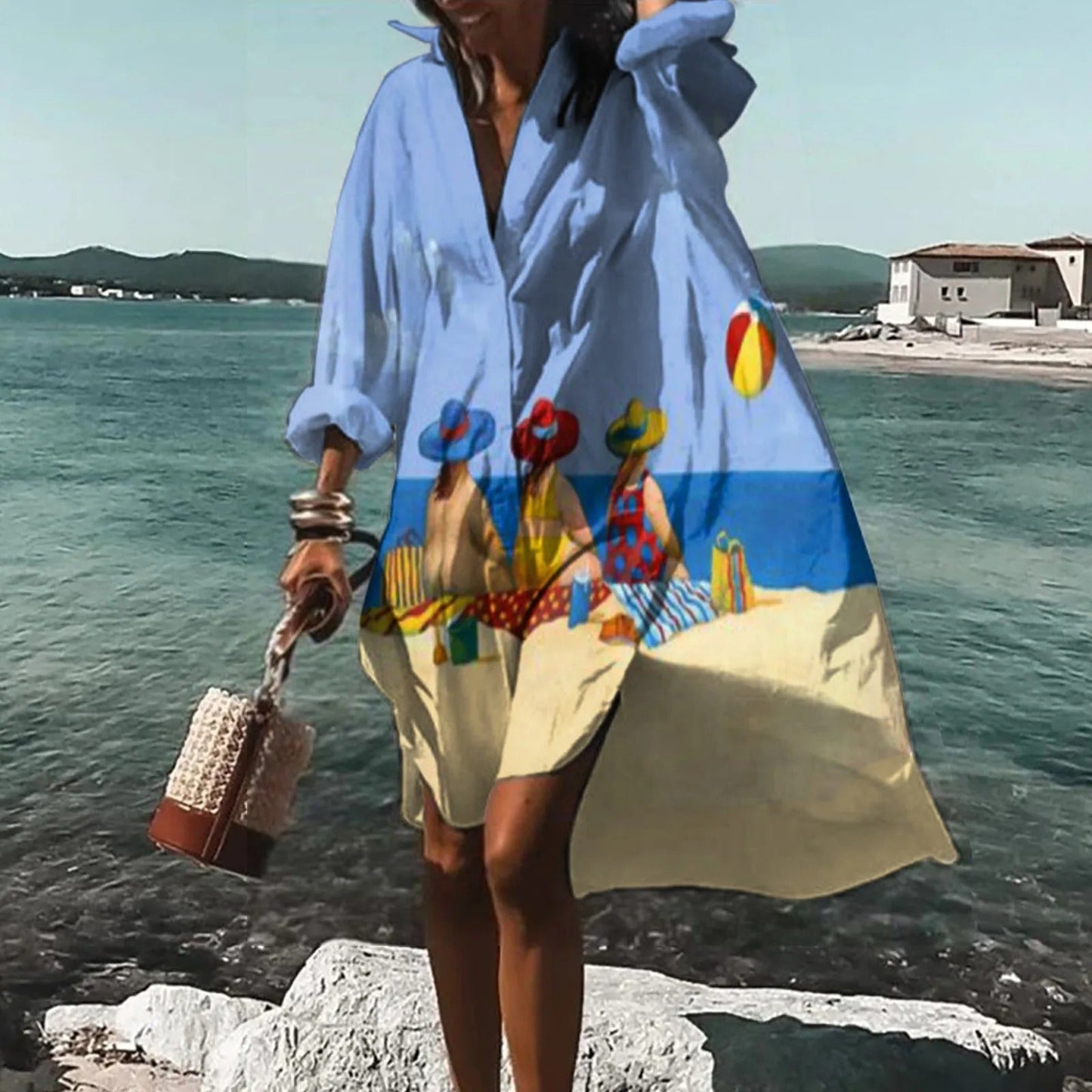 Robe Chemise Décontractée en Lin Femme – Coupe Droite Légère d’Été