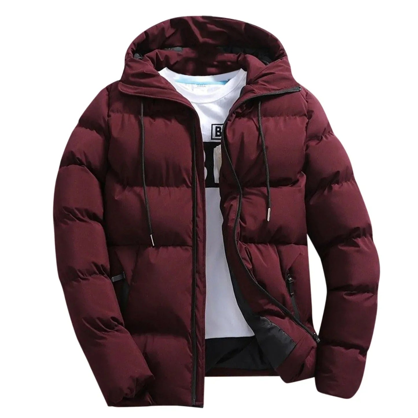 Veste Matelassée à Capuche pour Homme – Extérieur Hiver Durable et Chaud
