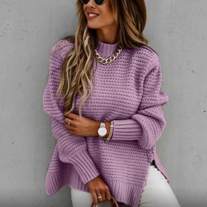 Women's knit sweater - Relaxed and comfortable long sleeves