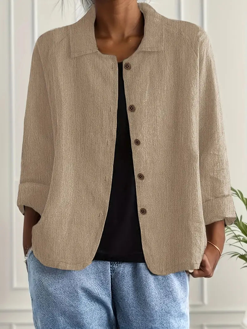 Blouse Décontractée Femme – Veste Légère Pour Superposition Quotidienne