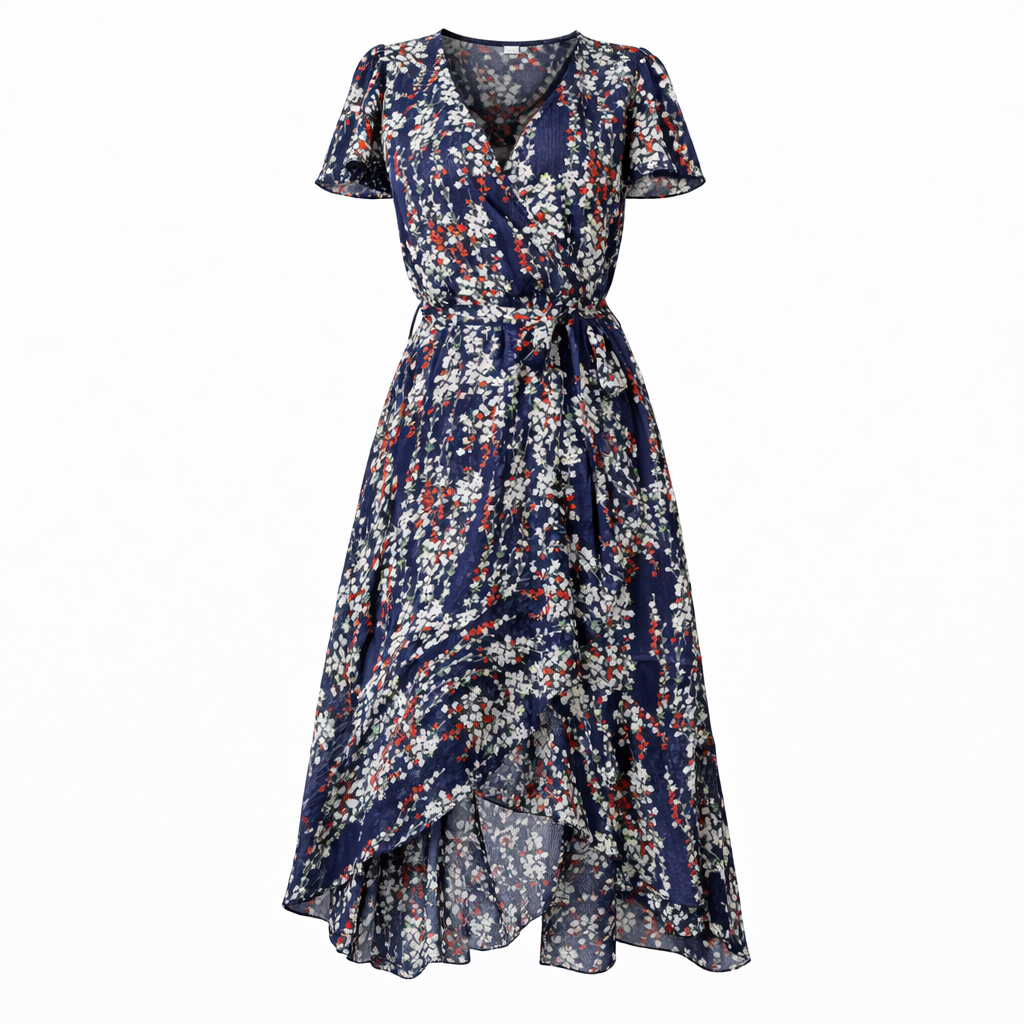 Abito midi floreale da donna – Taglio elegante e aspetto romantico