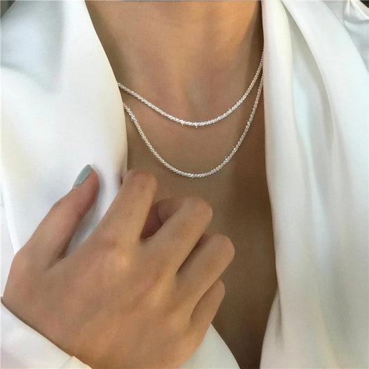 Parure de Colliers en Argent de Luxe