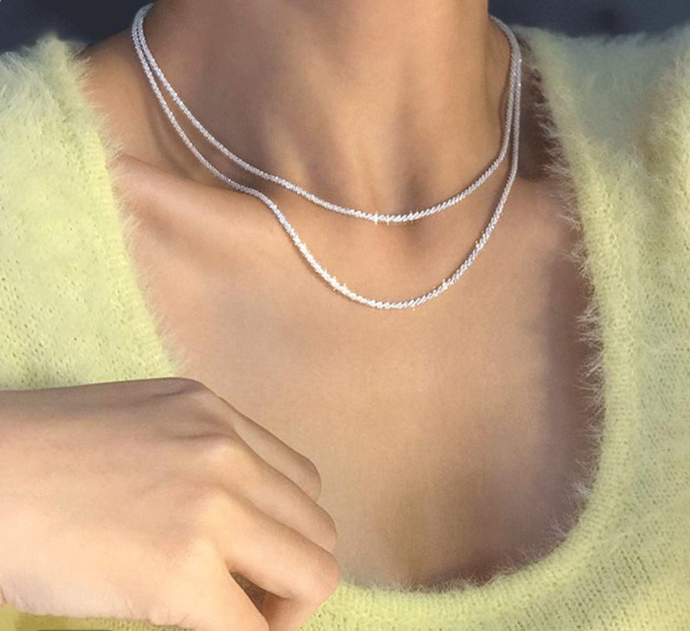 Parure de Colliers en Argent de Luxe
