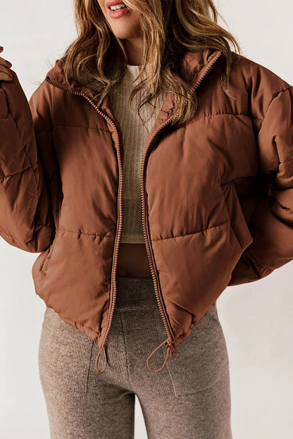 Veste Femme Matelassée Premium – Manteau Hiver Douillet à Capuche