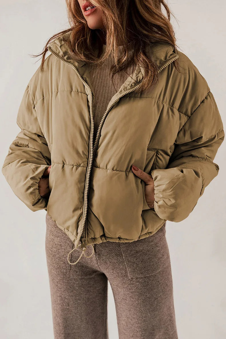 Veste Femme Matelassée Premium – Manteau Hiver Douillet à Capuche