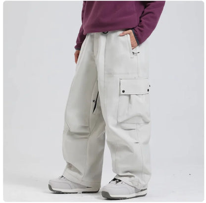 Pantalon de Snowboard Imperméable pour Homme – Pantalon de Ski Isolé Hiver avec Poches à Fermeture Éclair