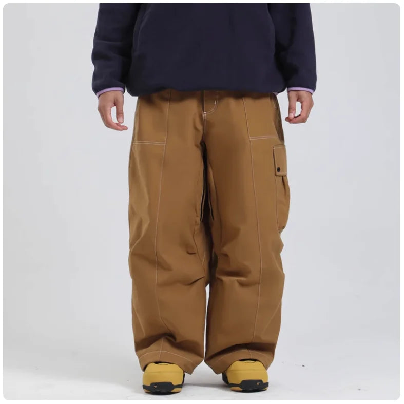 Pantalon de Snowboard Imperméable pour Homme – Pantalon de Ski Isolé Hiver avec Poches à Fermeture Éclair